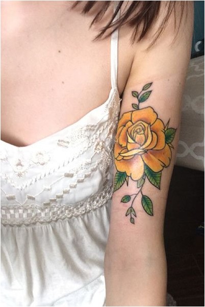 Татуировка С Желтой Розой