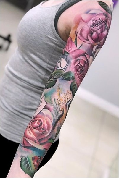 Татуировка Рукава Розы