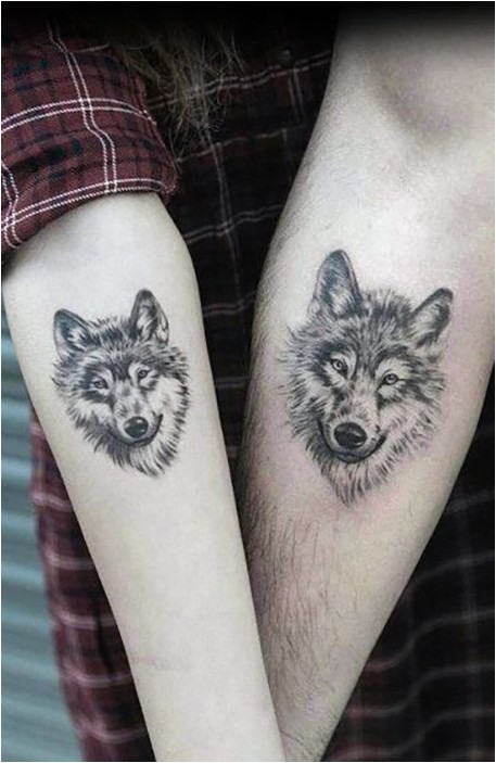 Татуировка Пара Волк