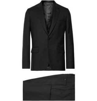 Черный костюм для путешествий в шерстяном костюме Slim Fit Soho