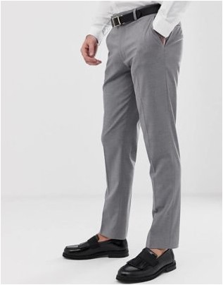 Серые узкие смарт-брюки Asos Design