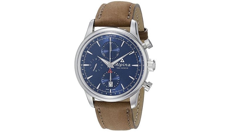 Мужские часы Alpina AL-750N4E6 Alpiner с хронографом, аналоговым дисплеем и автоматическим заводом, коричневые