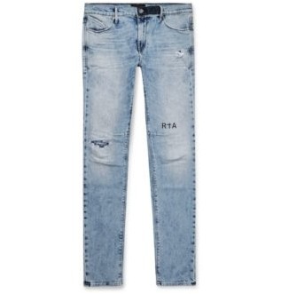 1 джинсы скинни из рваного денима стрейч с принтом